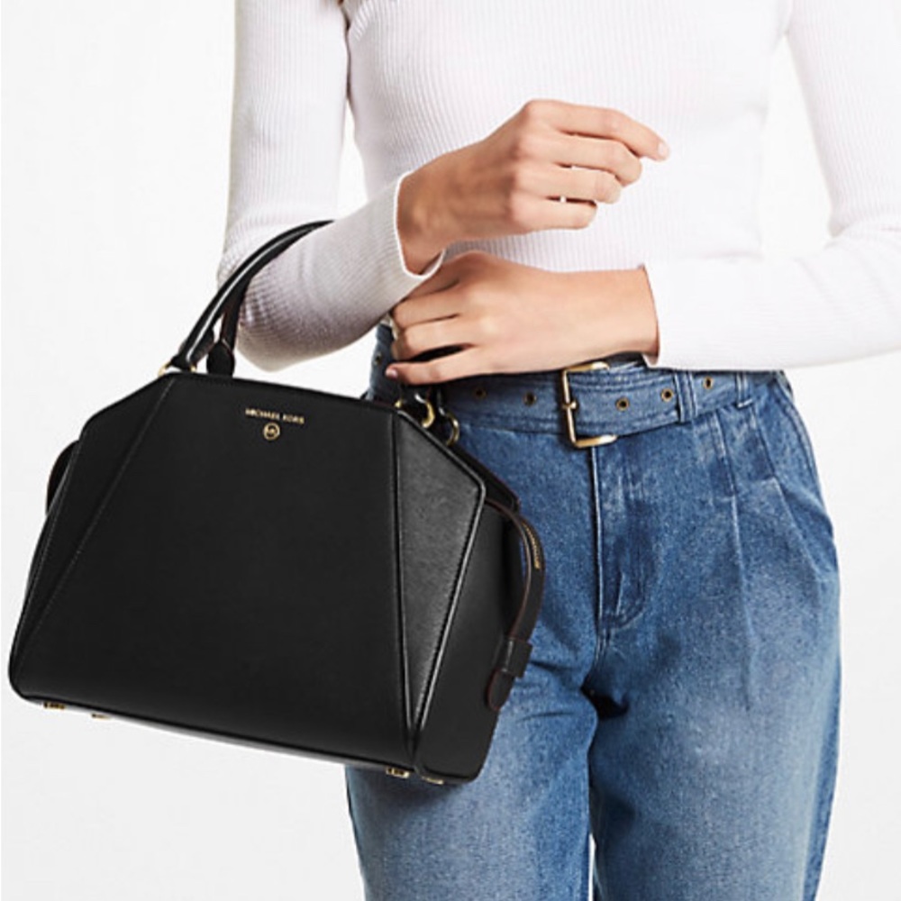 Michael Kors Cleo Medium Saffiano Leather Satchel - *worn once*
